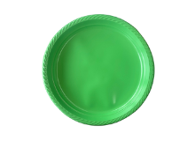 צלחת פלסטיק 9  color ארוז 18 יח' - ירוק תפוח